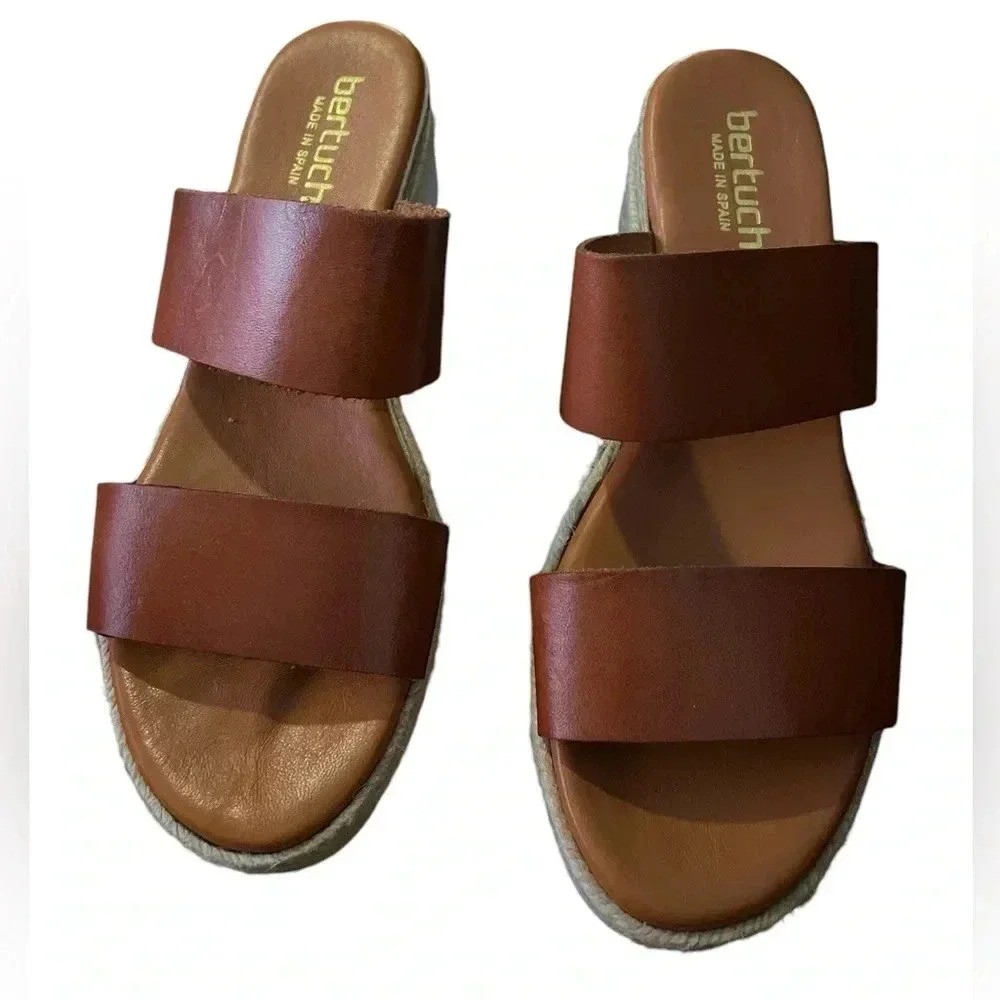 Bertuchi leather sandals made in Spain 41 - Picture 2 of 4